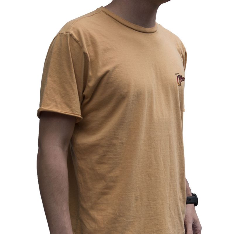 Camiseta-Manga-Curta-Tinturada-Laranja-Lado-2