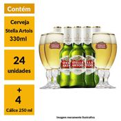 Super Kit Stella Artois (24 Cervejas + 4 Cálices)