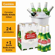 Kit Stella Artois 24 Cervejas 330ml + 1 Balde